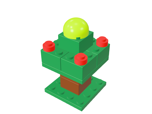 Little Apple Tree built from virtual bricks