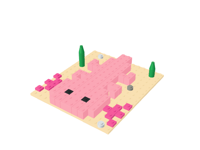 Axolotl built from virtual bricks