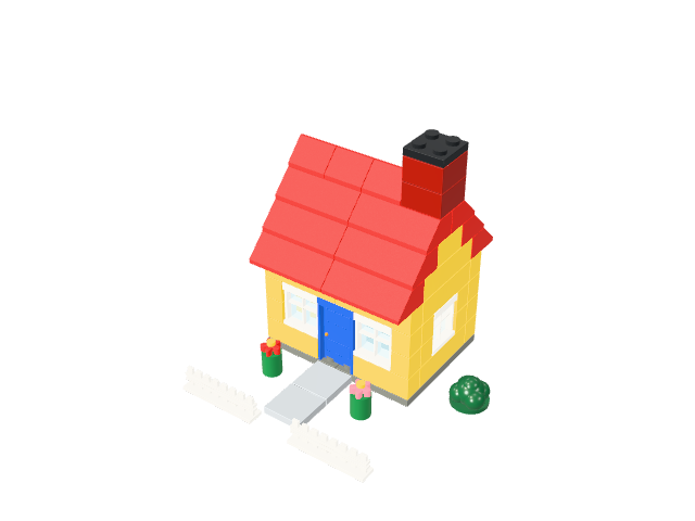 Cozy House built from virtual bricks