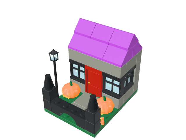 Haunted House built from virtual bricks