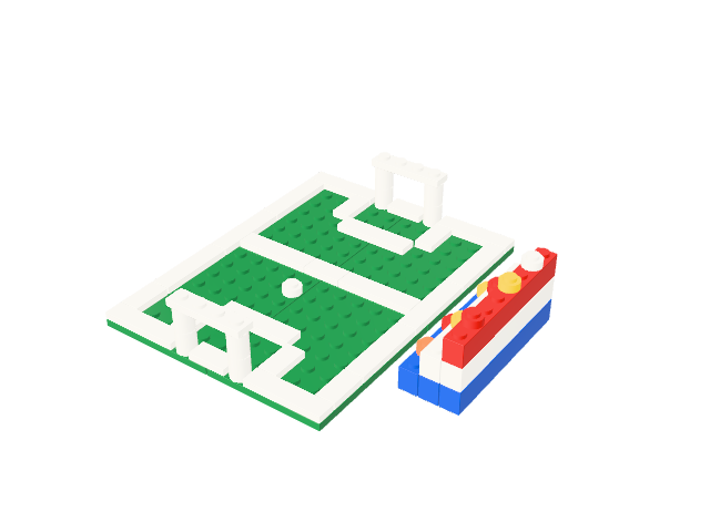 Match Day built from virtual bricks