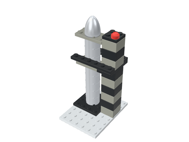 Mega Rocket built from virtual bricks