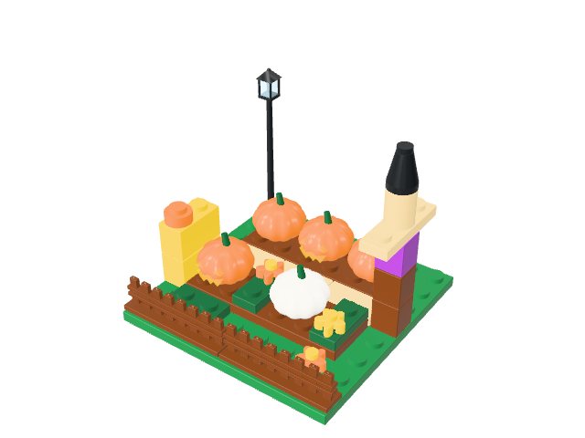 Pumpkin Patch built from virtual bricks