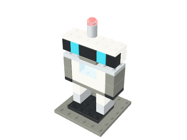 Robot Buddy built from virtual bricks