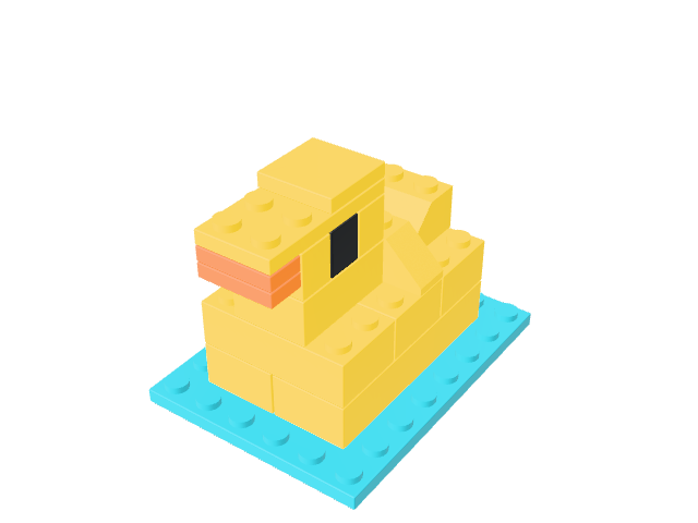 Rubber Duck built from virtual bricks